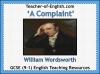 A Complaint by William Wordsworth Teaching Resources (slide 1/39)
